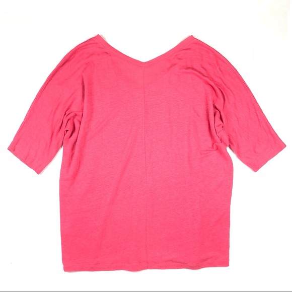 Eileen Fisher Pink Linen Oversized Tee Shirt Top Size Small - Picture 2 of 4